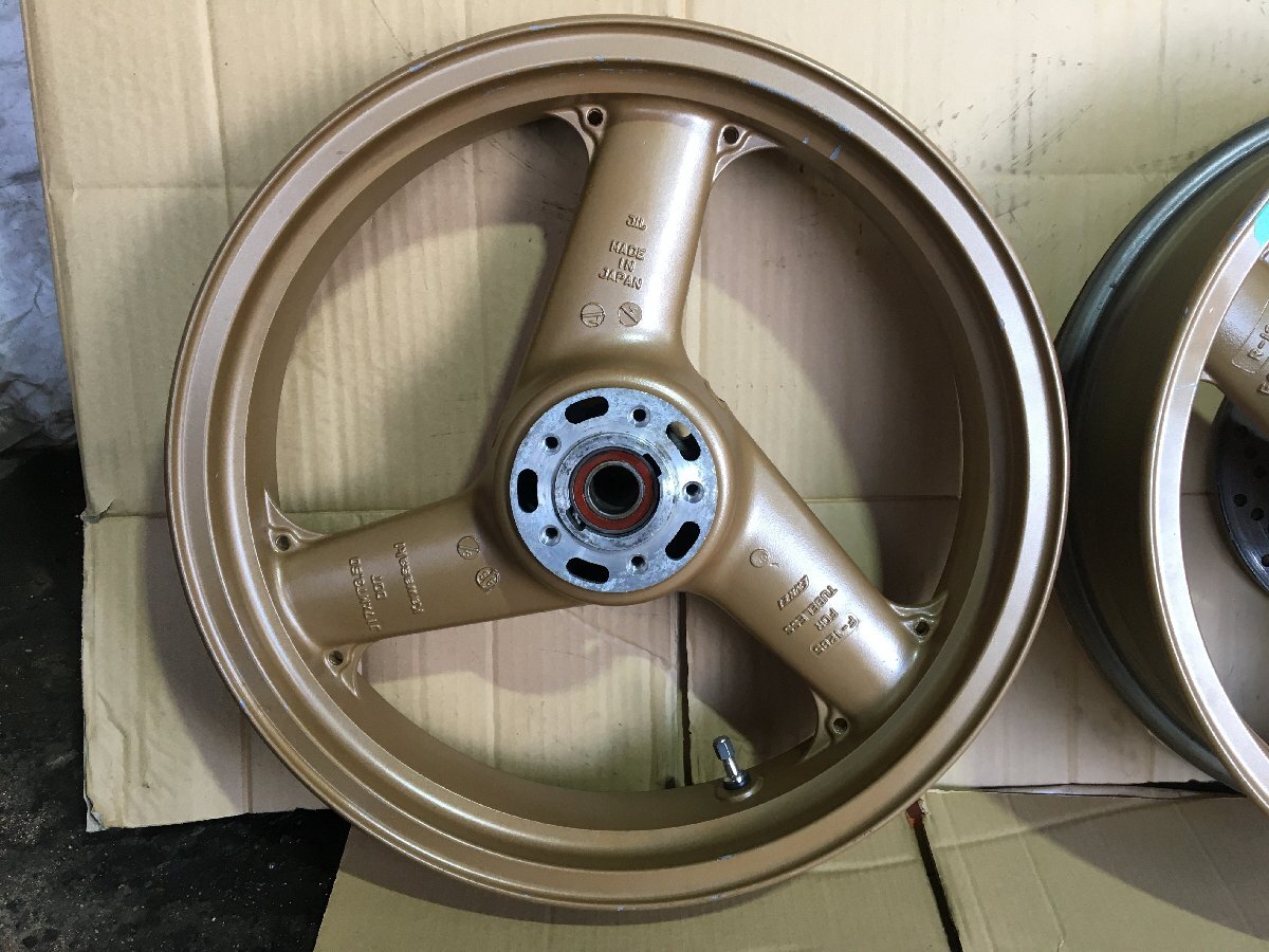 カワサキ　ZX-9R　ZX900B　前后　ホイール　セット　アファムスプロケット付　レストア　流用　カスタムベースにも（中古）TOKO-Z3638