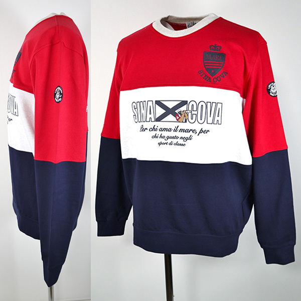 ・シナコバ (L) 30%OFF トレーナー 24-25新作 秋冬モデル メンズ 丸首 キャプテン&ロゴ バックプリント 日本製 to24210030-96_画像2