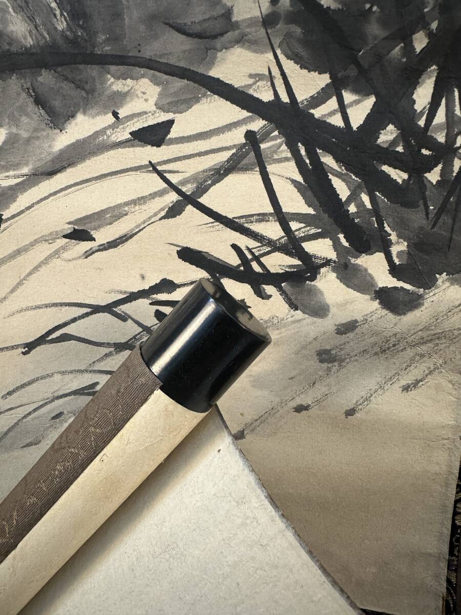 南画家 滝和亭 花鳥画 水仙椿 紙本 南画家 滝和亭 花鳥画 水仙椿 紙本(模写】掛軸 【滝 和亭
