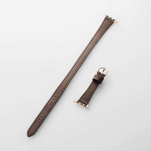 Apple Watch(41/40/38mm)用ソフトレザーバンド [&me] 2重巻きスリムタイプ バンドを2重巻きで楽しめる: AW-41BDLWJBR