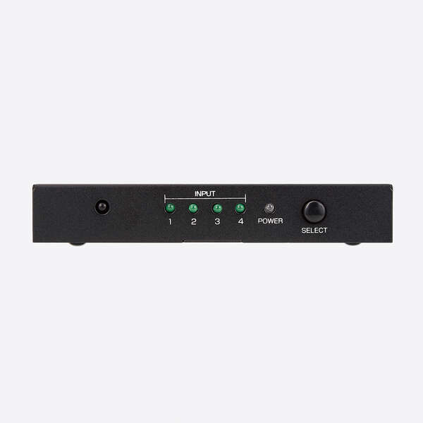 HDMI切替器 4ポートタイプ 4K60Hz(18Gbps)/HDCP2.2対応 放熱効率の良いメタル筐體を採(cǎi)用 専用ACアダプター付屬: DH-SW4KP41BK