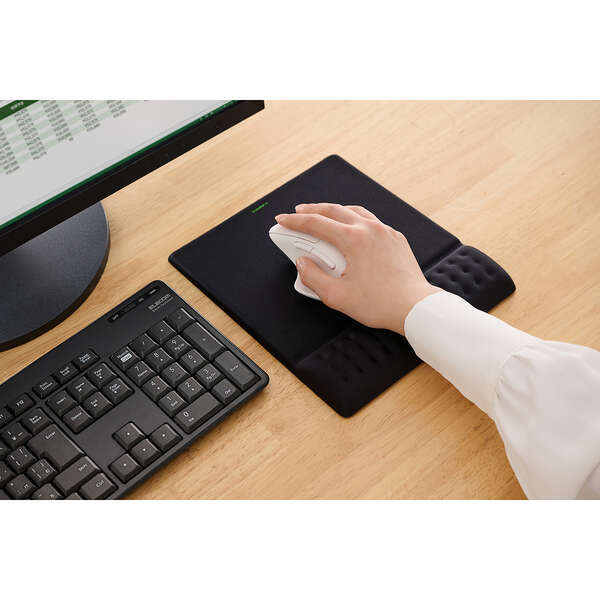  список rest цельный широкий коврик для мыши [COMFY] длина час. персональный компьютер работа . удобно! широкий размер . большой мышь .. ... нет : MP-CF095WBK