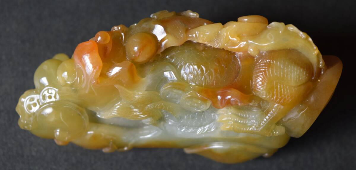 天然石卸、ロウカン質、別格品、龍彫物、最高品質、極上品。_画像6