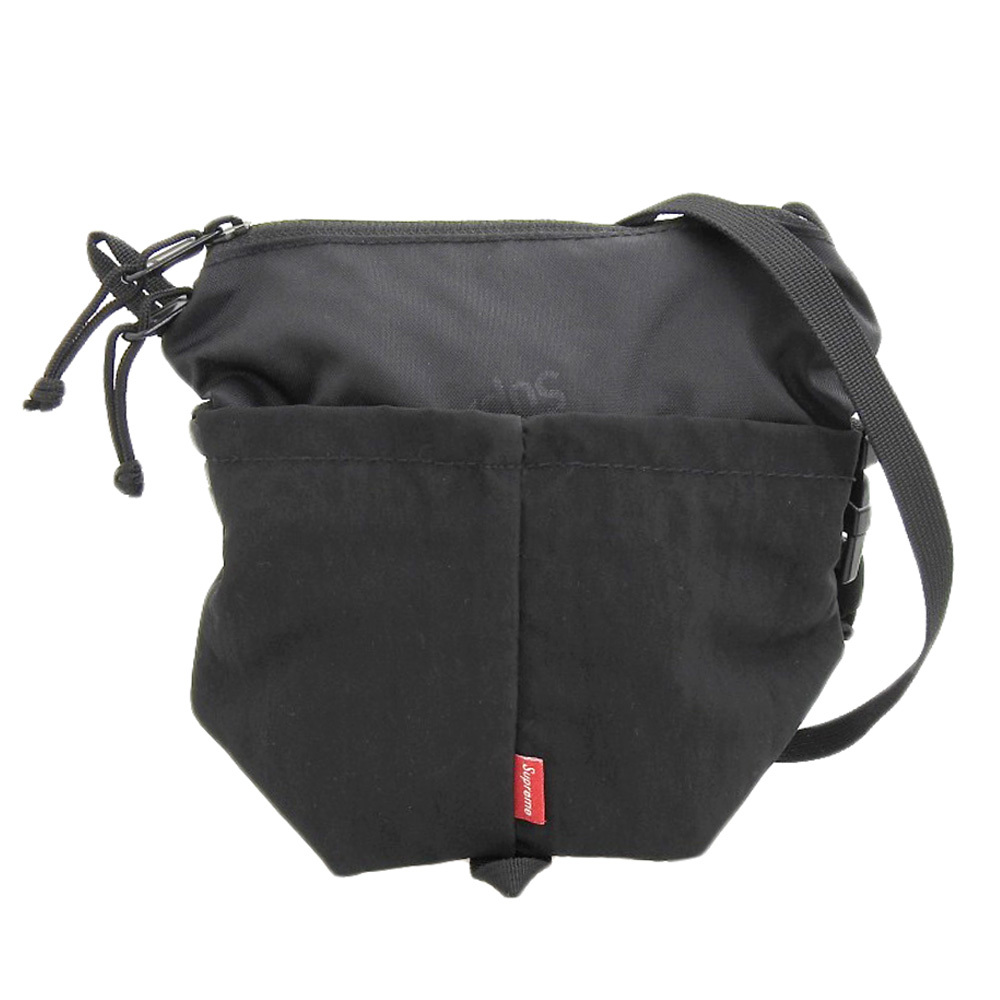 美品 シュプリーム 2020年 20FW NECK POUCH コーデュラ ナイロン 2way ショルダー クロスボディバッグ サコッシュ 黒 ユニセックス 旅