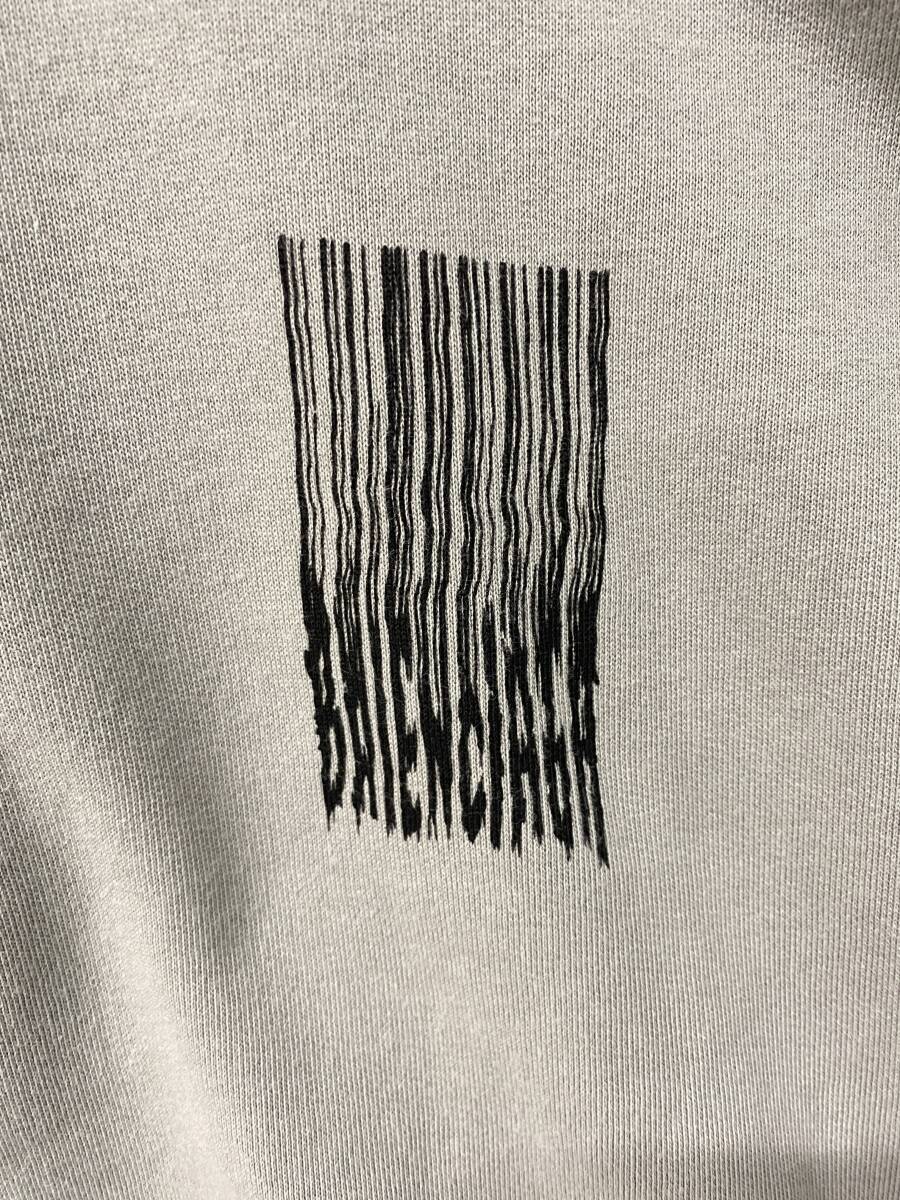 BALENCIAGA バレンシアガ Boxy Barcode Hoodie パーカー グレー BALENCIAGA バレンシアガ Boxy Barcode Hoodie パーカー グレー