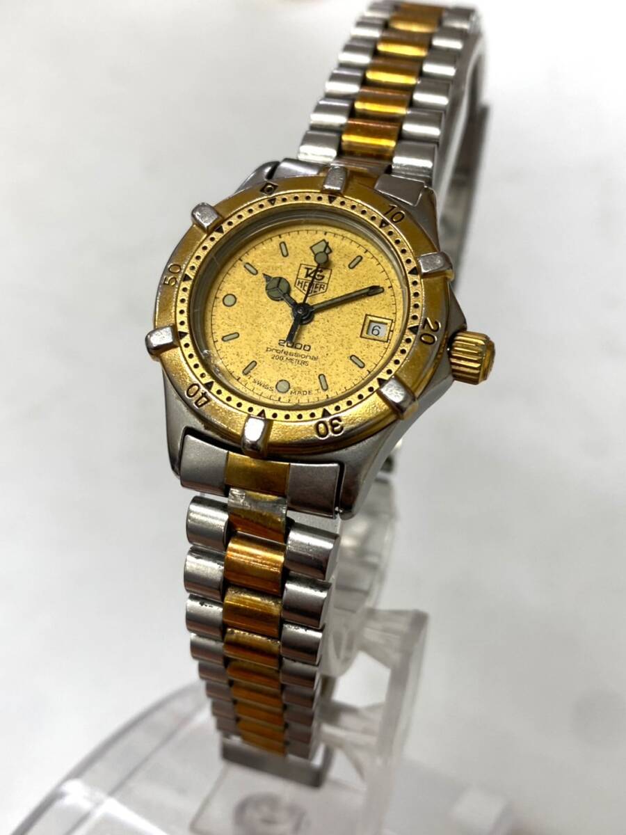 TAG Heuer タグホイヤー 964.008 2000シリーズ プロフェッショナル レディース 腕時計 クオーツ デイト 未稼働 ゴールド文字盤 sj121301