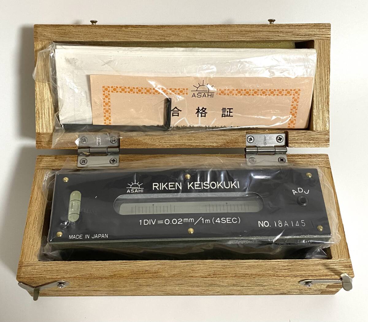 ★良品★ 理研計測器 平形水準器 150×0.02 RIKEN KEISOKUKI ASAHI Flat Level I241220-2