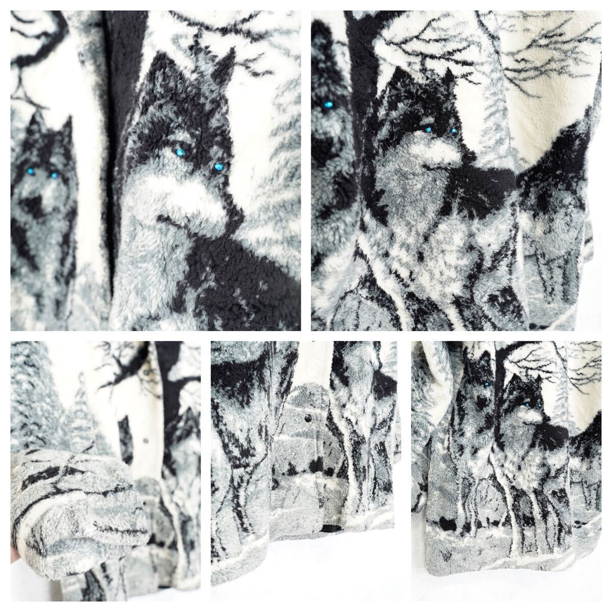 SPECIAL ITEM USA VINTAGE WOLF DESIGN FLEECE JACKET/アメリカ SPECIAL ITEM USA VINTAGE WOLF DESIGN FLEECE JACKET/アメリカ