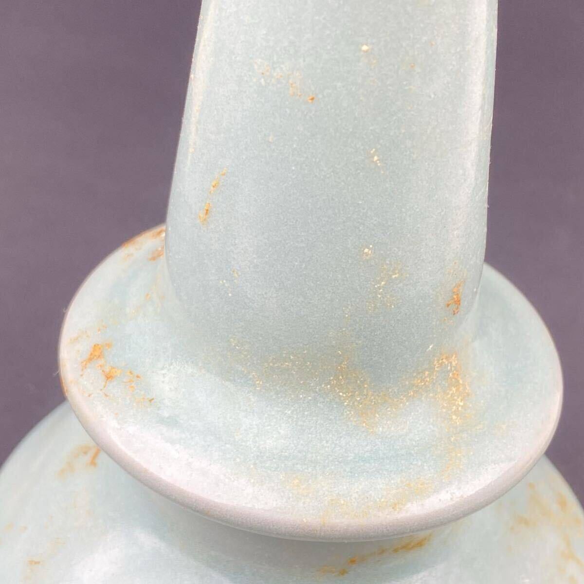 中国古玩 花瓶 青磁 花器 花入 骨董品 時代物 陶磁器 高麗青瓷紋浄瓶