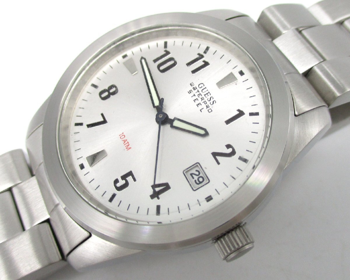 ■GUESS ゲス■極美■ウォータープロ スチール 175449G1■メンズ腕時計