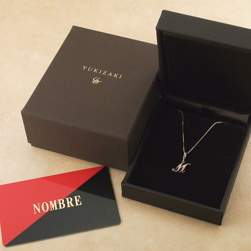 ゆきざき ダイヤモンド アルファプティ イニシャルM チャーム Y.ALPHA.PUTITE.32.22.M ネックレス K18PG 箱・証明カード付_画像5