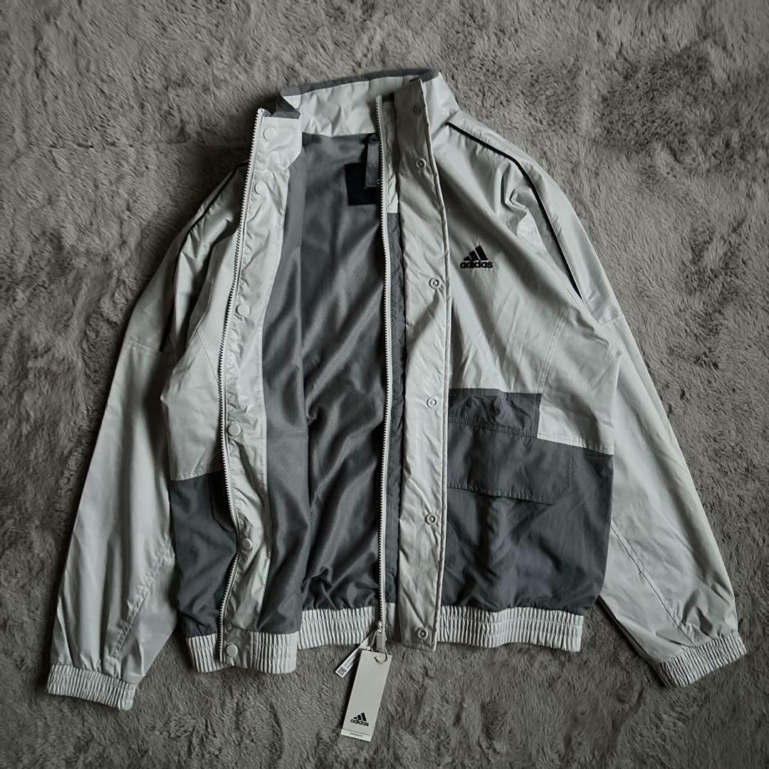 新品 adidas セットアップ ジャケット グレー スウェットパンツ M 新品 adidas セットアップ ジャケット グレー スウェットパンツ M