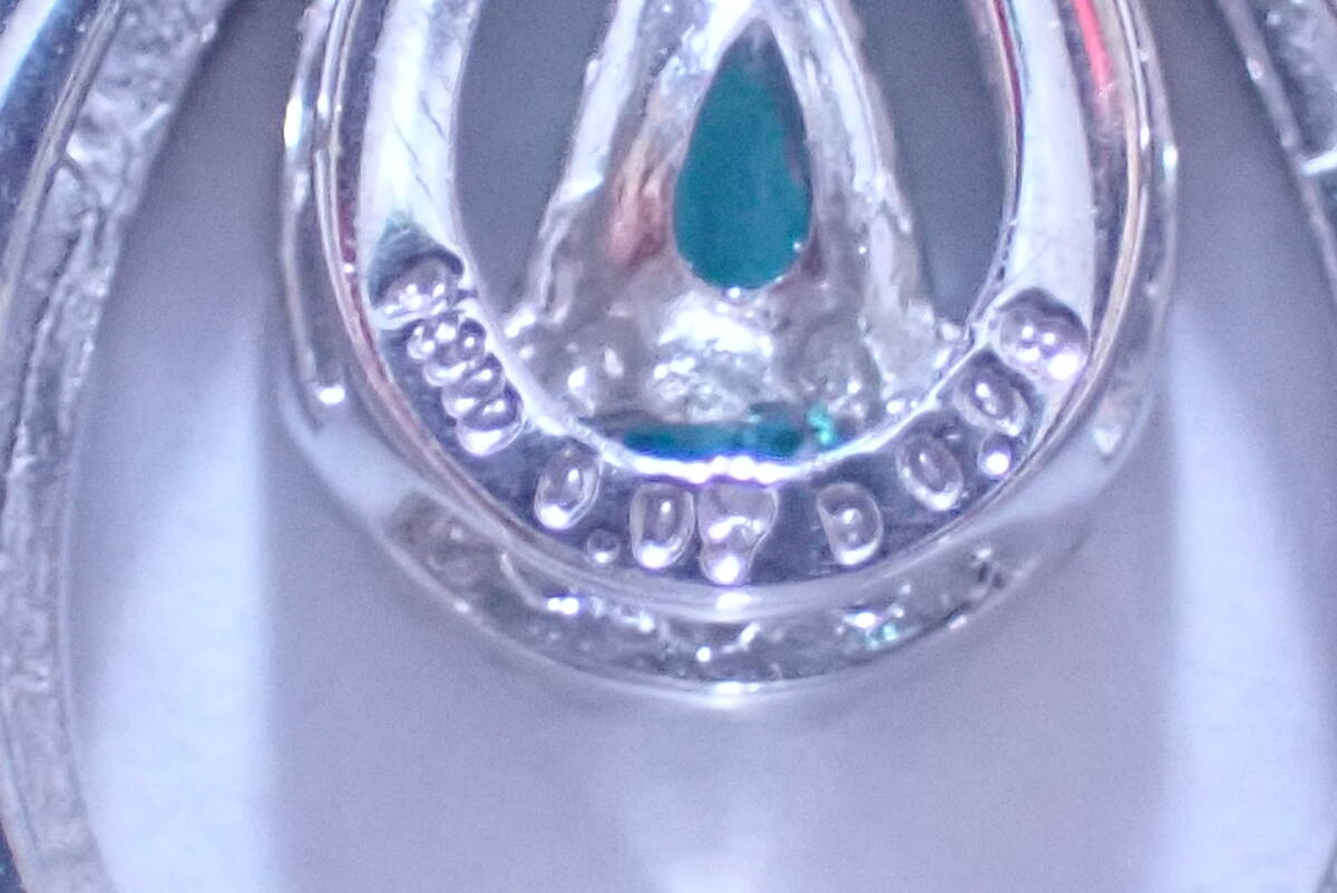 パライバトルマリン　0.07ct　ネックレス　ダイヤ0.08ct_画像5