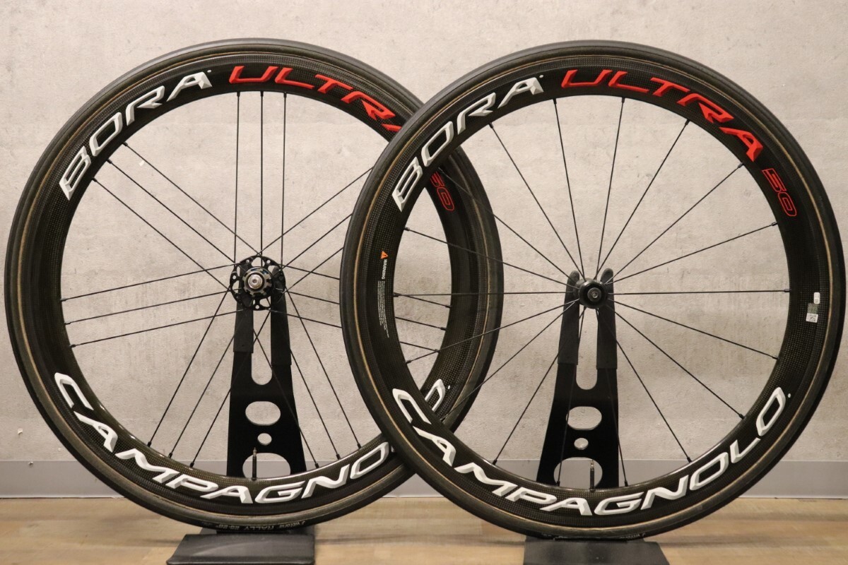 カンパニョーロ CAMPAGNOLO BORA ULTRA 50 カーボン チューブラー ホイールセット カンパニョーロ 12/11S ワイドリム 【さいたま浦和店】