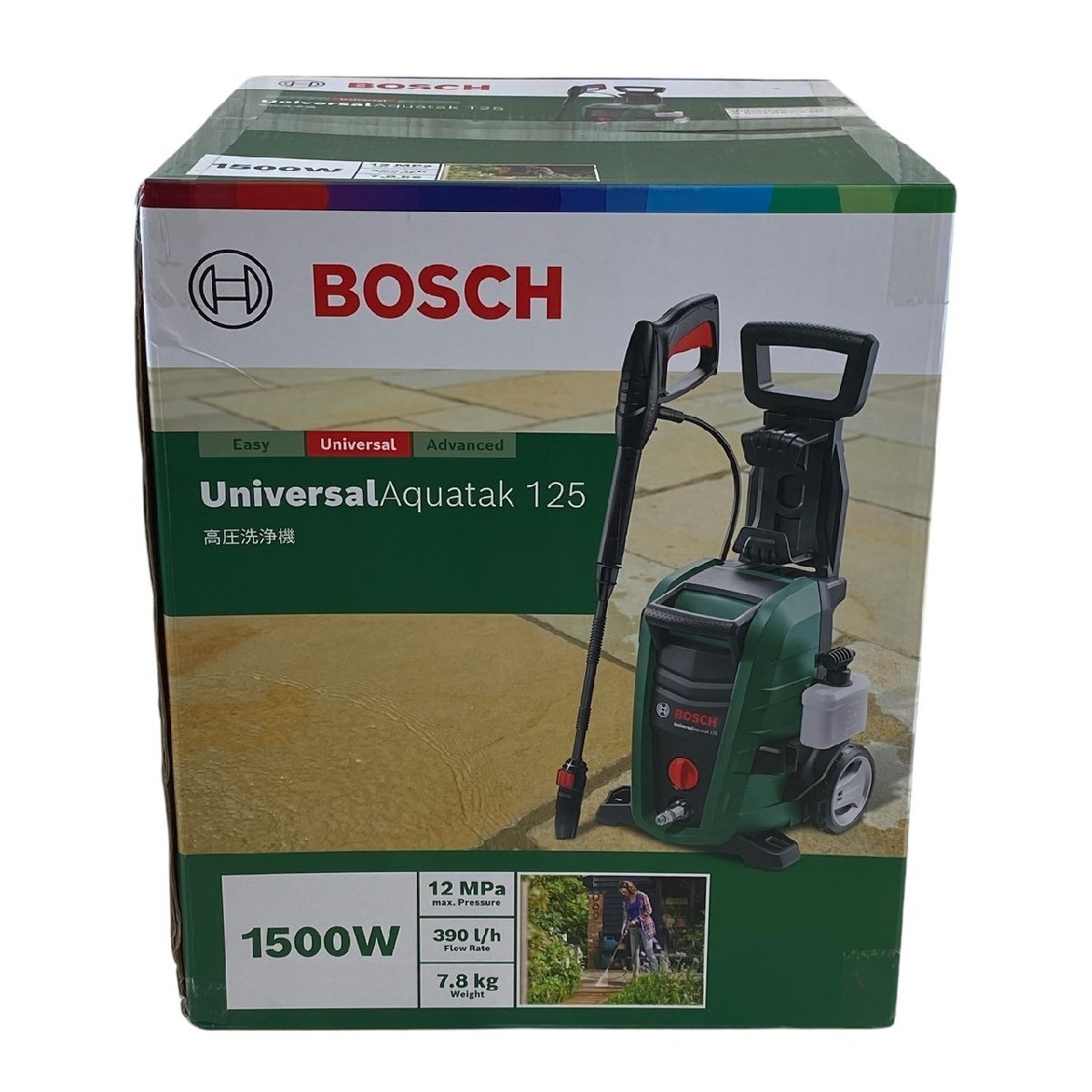 未開封 BOSCH Universal Aquatak 125 ボッシュ 高圧洗浄機 UA 125 掃除 1500W 12MPa 390 l/h 7.8kg 家庭用 高圧 洗浄機 洗車 水圧 お庭