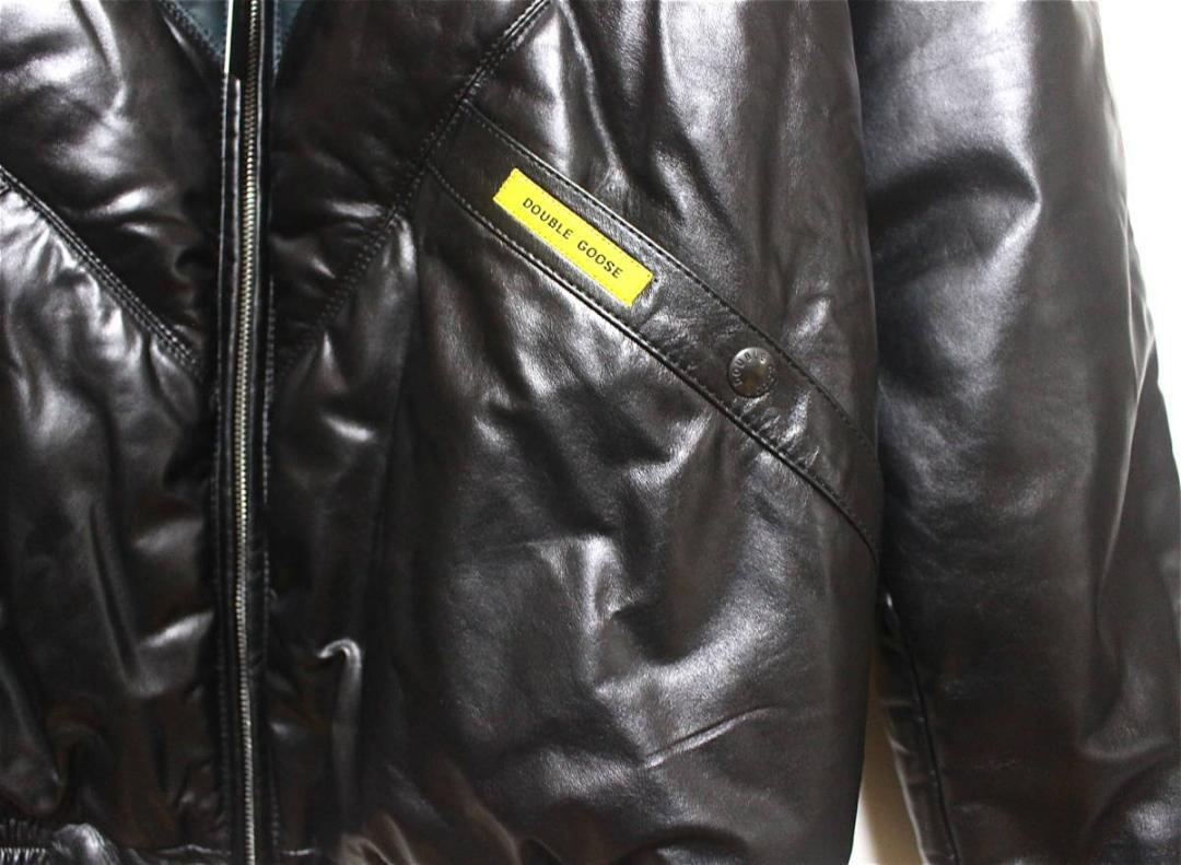 【新品】DOUBLE GOOSE × JOURNAL STANDARD V BOMMER JACKET（XL）ダブルグース ジャーナルスタンダード レザー ダウン ボンバー