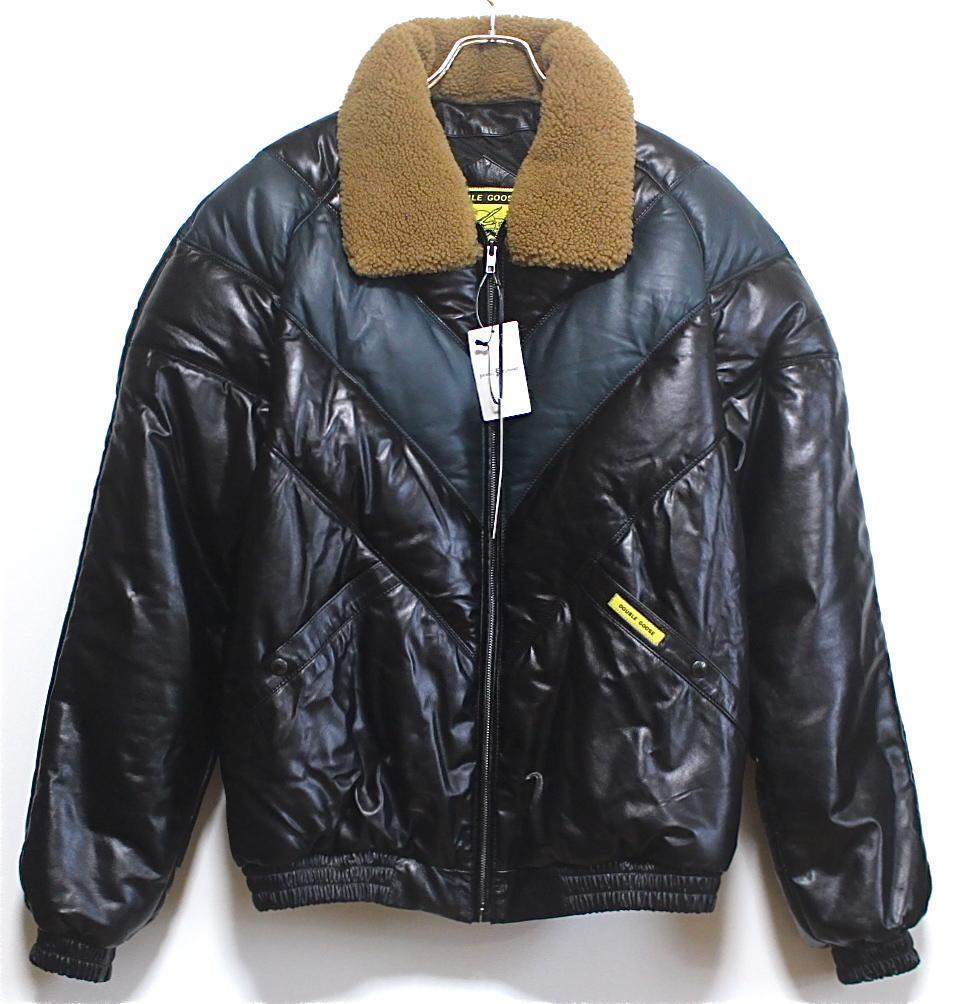 【新品】DOUBLE GOOSE × JOURNAL STANDARD V BOMMER JACKET（XL）ダブルグース ジャーナルスタンダード レザー ダウン ボンバー
