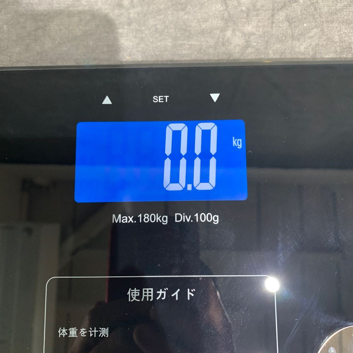 未使用品 體重計(jì) Body Fat Scale Doatry Max:180kg Div100g 體脂肪 計(jì)測機(jī)　ブラック 體重測定 電池付き