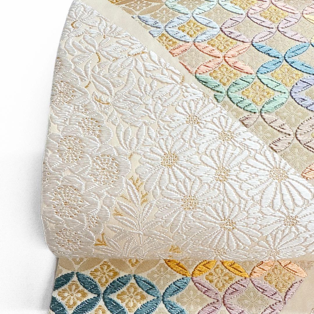 袋帯 草木染め つづれ唐織 花 七宝 着物 103a o|Yahoo!フリマ 袋帯 草木染め つづれ唐織 花 七宝 着物 103a o|Yahoo!フリマ