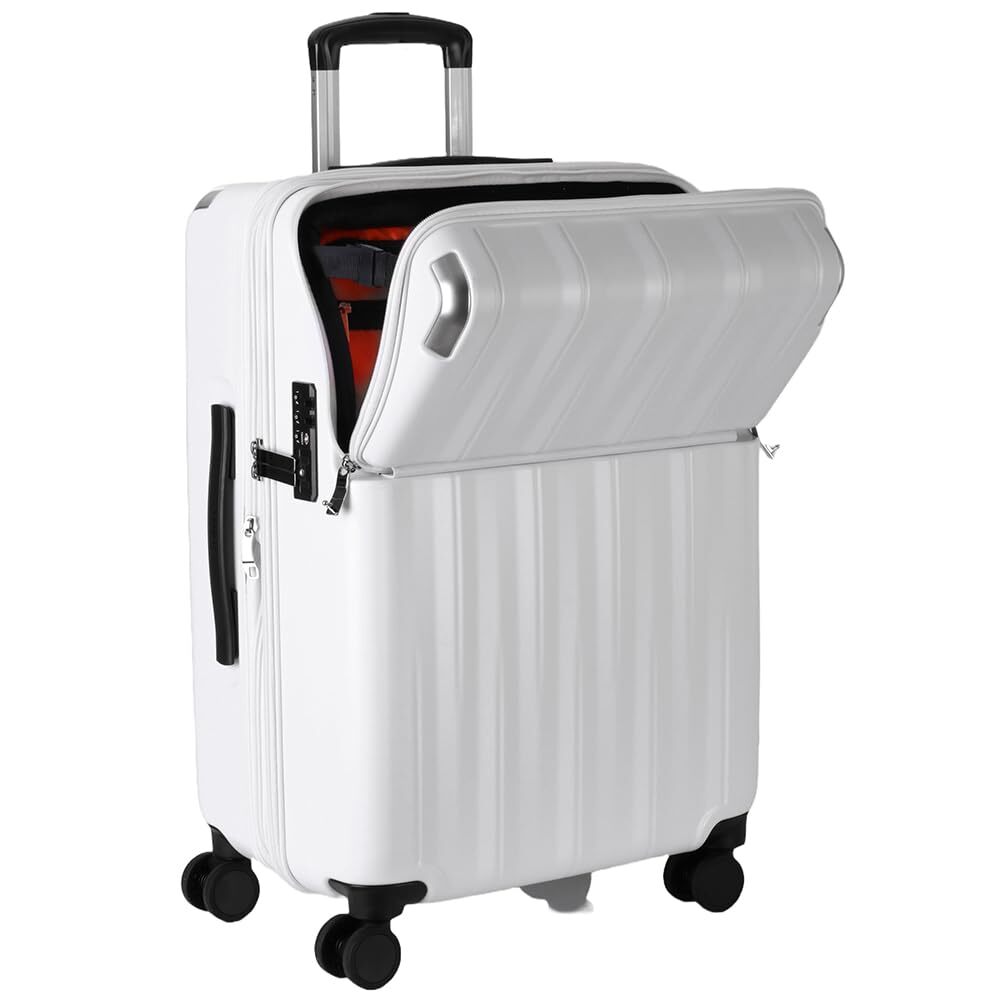 ブレーキ付き フロントオープン ストッパー付き トップオープン ジッパーキャリー 拡張機能 キャリーケース レスト スーツケース