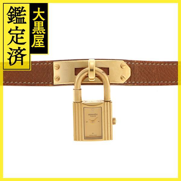 HERMES エルメス ケリーウォッチ KE1.201 GP/レザー シャンパン クォーツ 2148103758836