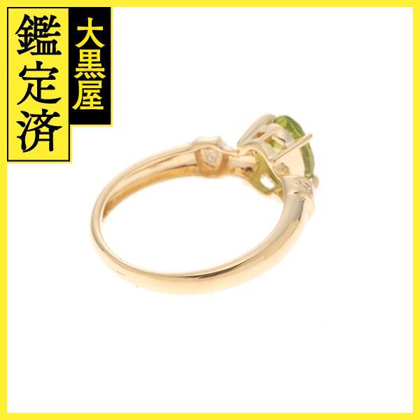 JEWELRY ジュエリー リング 指輪 K18 ゴールド ペリドット ダイヤモンド 0.02ct 8號【460】2120000297854