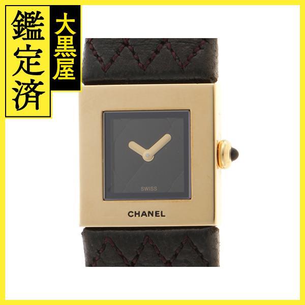 CHANEL　シャネル　マトラッセ　H0111　K18YG/革　女性用クオーツ時(shí)計(jì)【473】