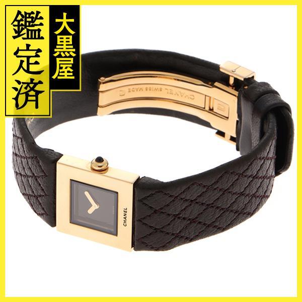 CHANEL　シャネル　マトラッセ　H0111　K18YG/革　女性用クオーツ時(shí)計(jì)【473】
