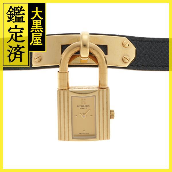 HERMES　エルメス　ケリーウォッチ　KE1.201　GP/レザー　女性用クオーツ時計