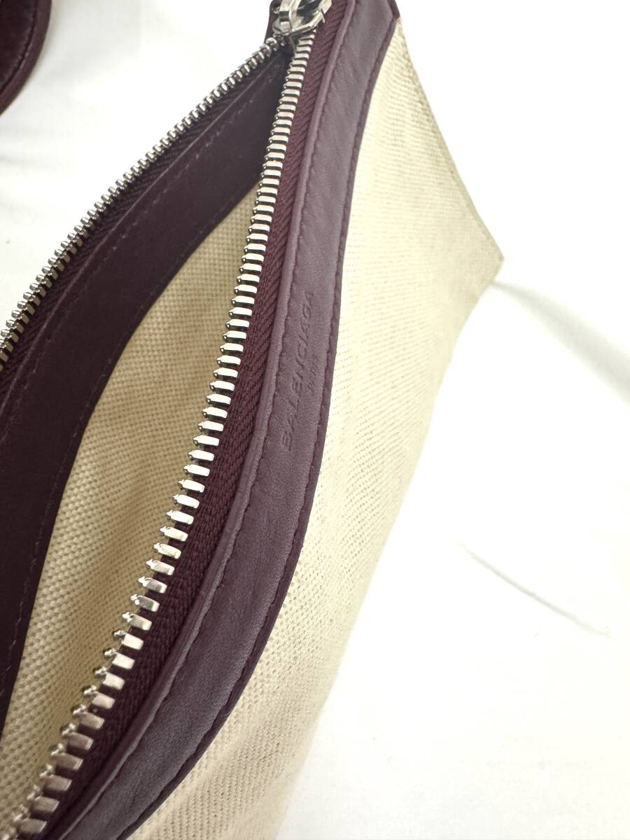 6L0102[ подлинный товар гарантия ] Balenciaga темно-синий бегемот sM большая сумка ручная сумочка сумка имеется парусина кожа bordeaux red BALENCIAGA
