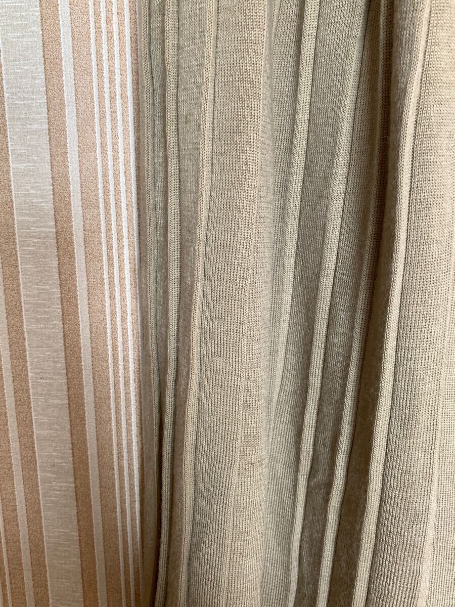 中古　ニットプリーツスカート　ベージュ　L_画像2