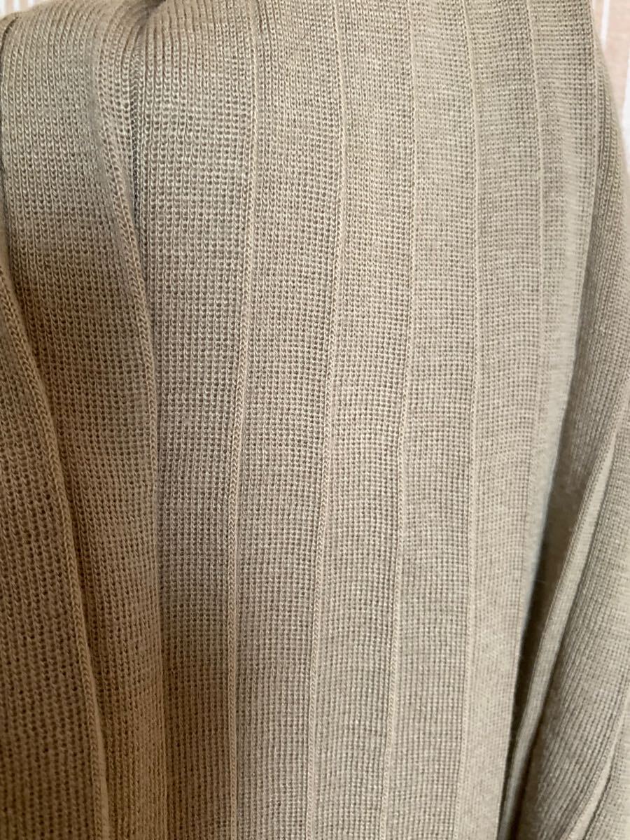 中古　ニットプリーツスカート　ベージュ　L_画像4