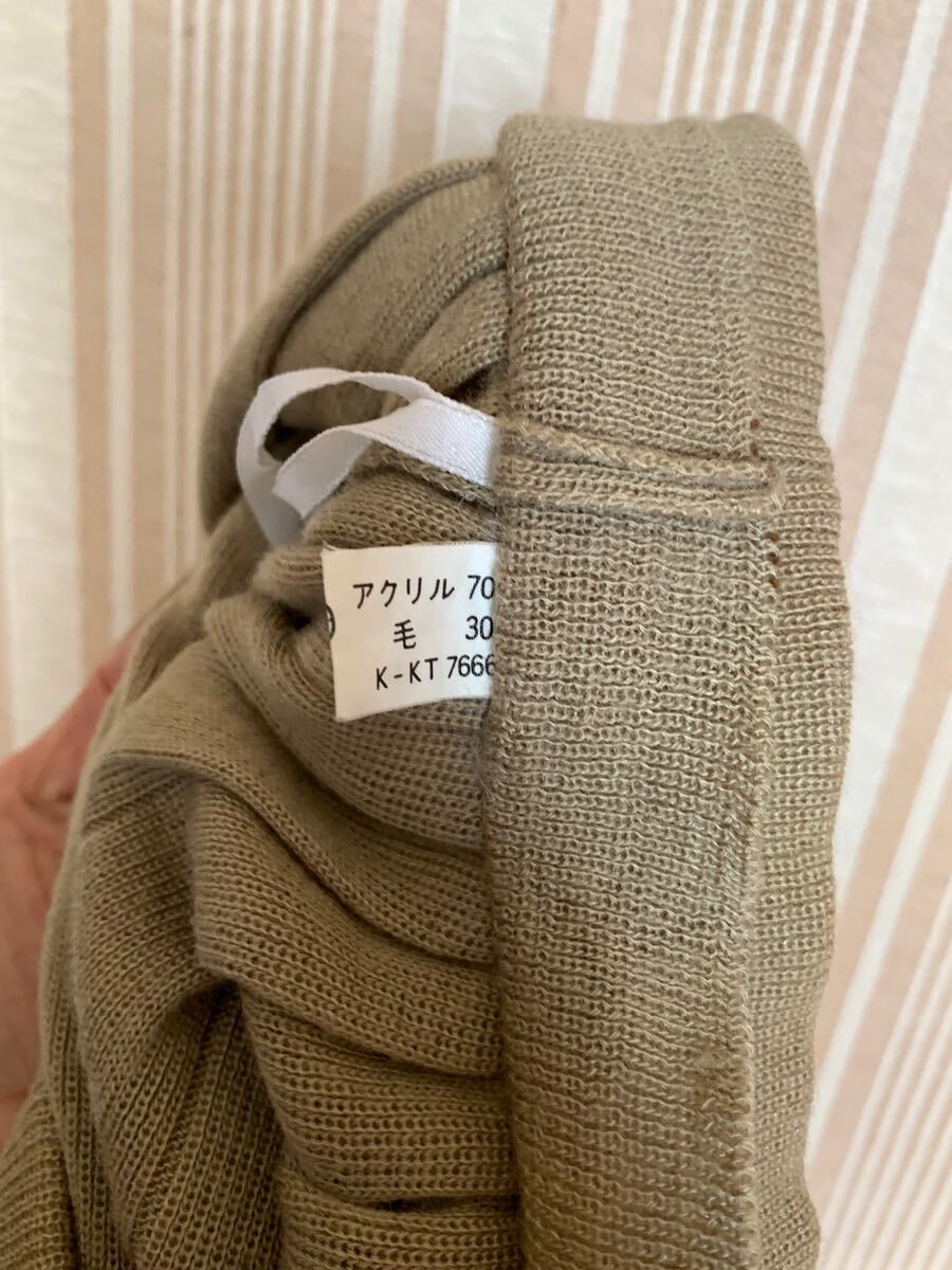 中古　ニットプリーツスカート　ベージュ　L_画像6