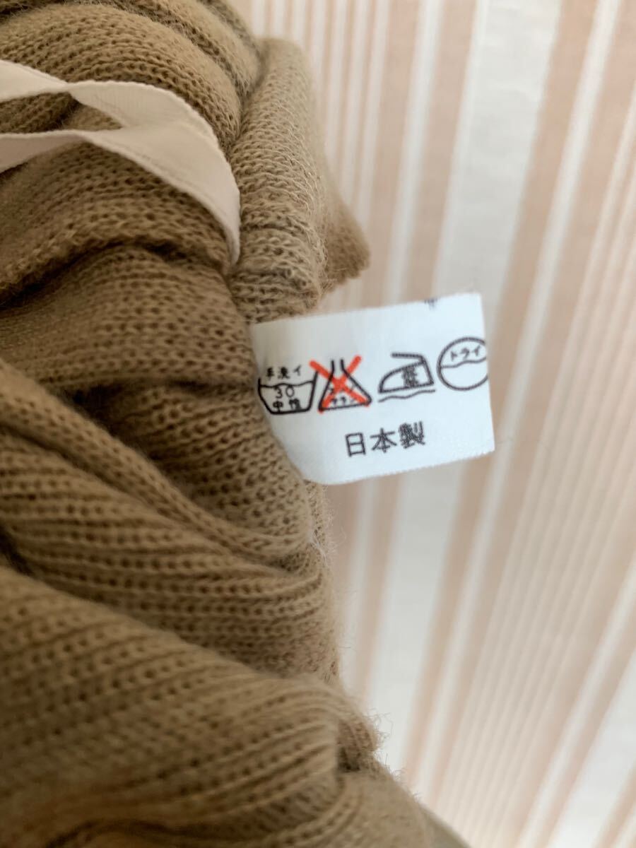 中古　ニットプリーツスカート　ベージュ　L_画像7
