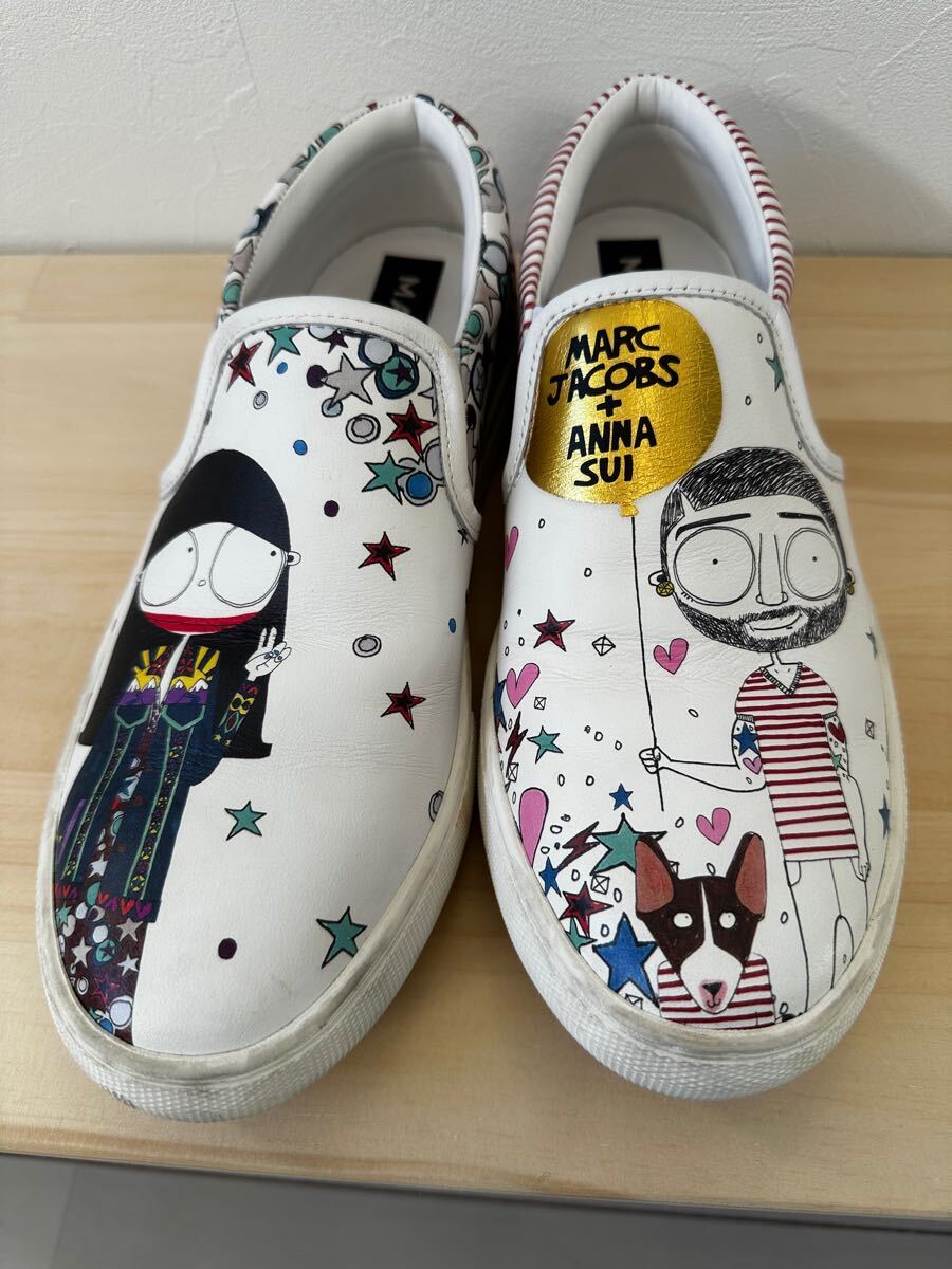 * бесплатная доставка MARC JACOBS Mark Jacobs ×Anna Sui Anna Sui сотрудничество туфли без застежки женский спортивные туфли 37