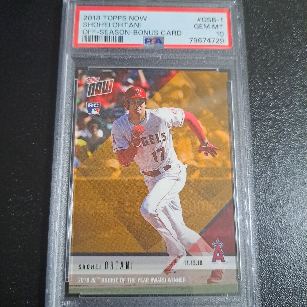 PSA10大谷翔平ルーキーカード新人王受賞記念ボーナスカード 2018 PSA10大谷翔平ルーキーカード新人王受賞記念ボーナスカード 2018