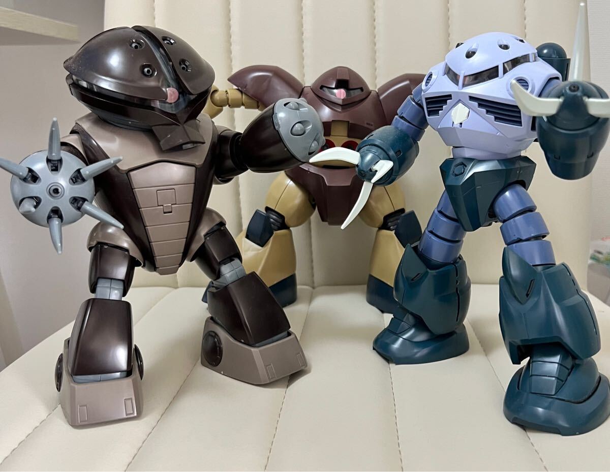 ガンプラ MG 素組完成品 アッガイ、ズゴック、ゴック プラモデル ガンプラ MG 素組完成品 アッガイ、ズゴック、ゴック プラモデル