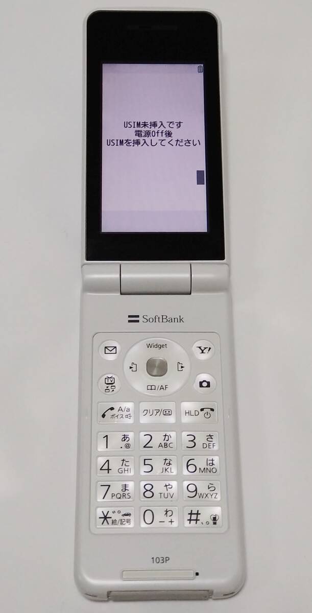 Soft Bank 103Pgalake- белый SoftBank складной мобильный телефон белый USIM карта нет [ б/у ]
