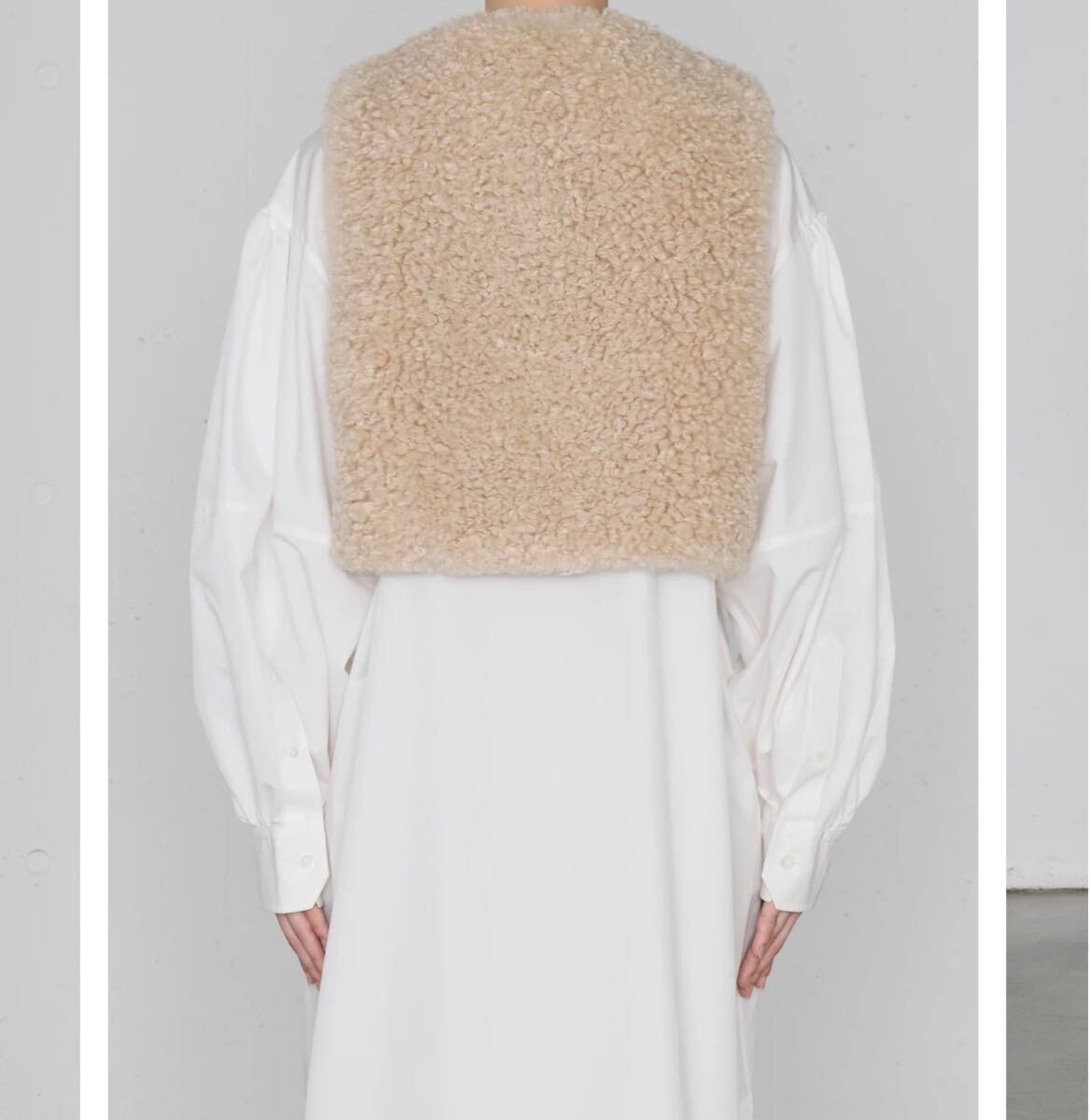 新品 HYKE ハイク FAUX SHEARLING CROPPED VEST ファーベスト 新品 HYKE ハイク FAUX SHEARLING CROPPED VEST ファーベスト