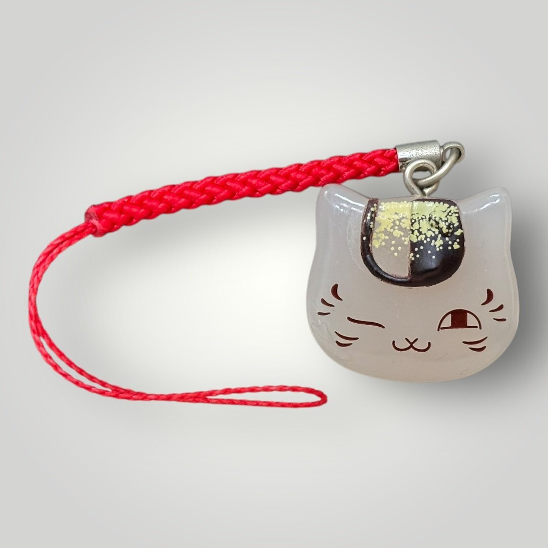 ニャンコ先生　和菓子「夏目友人帳」ストラップ　根付け★サイズ約2.5cm〈K2-3