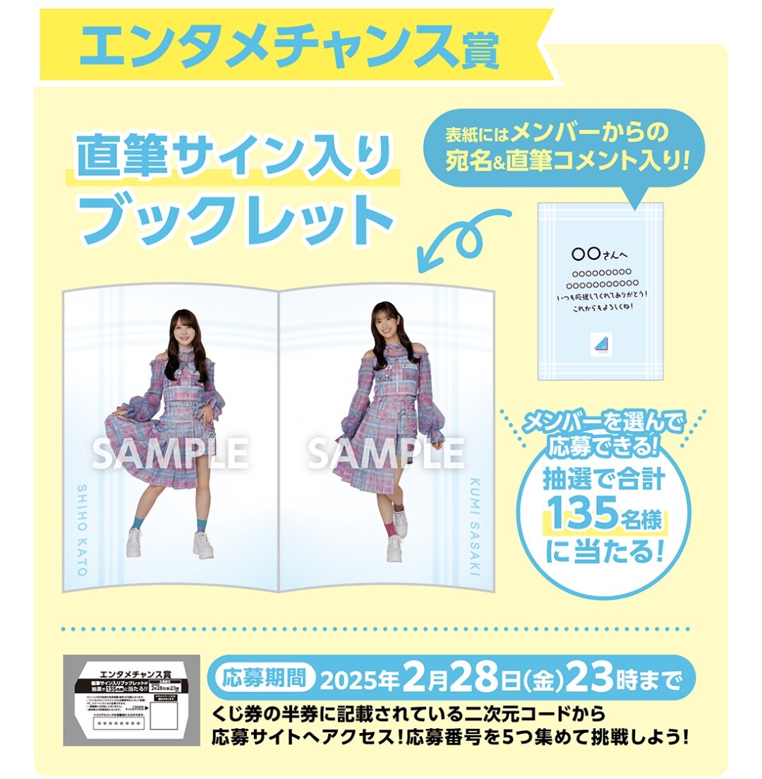 56枚エンタメチャンス賞応募券(未応募)】 ローソン日向坂46くじ