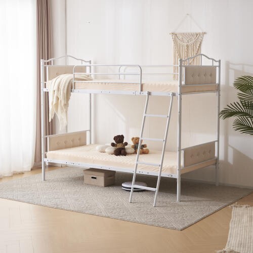 【ホワイト】 姫系 パイプベッド シングルベッド 収納 北欧風 子供部屋 スチール 耐震 ベッド AF208