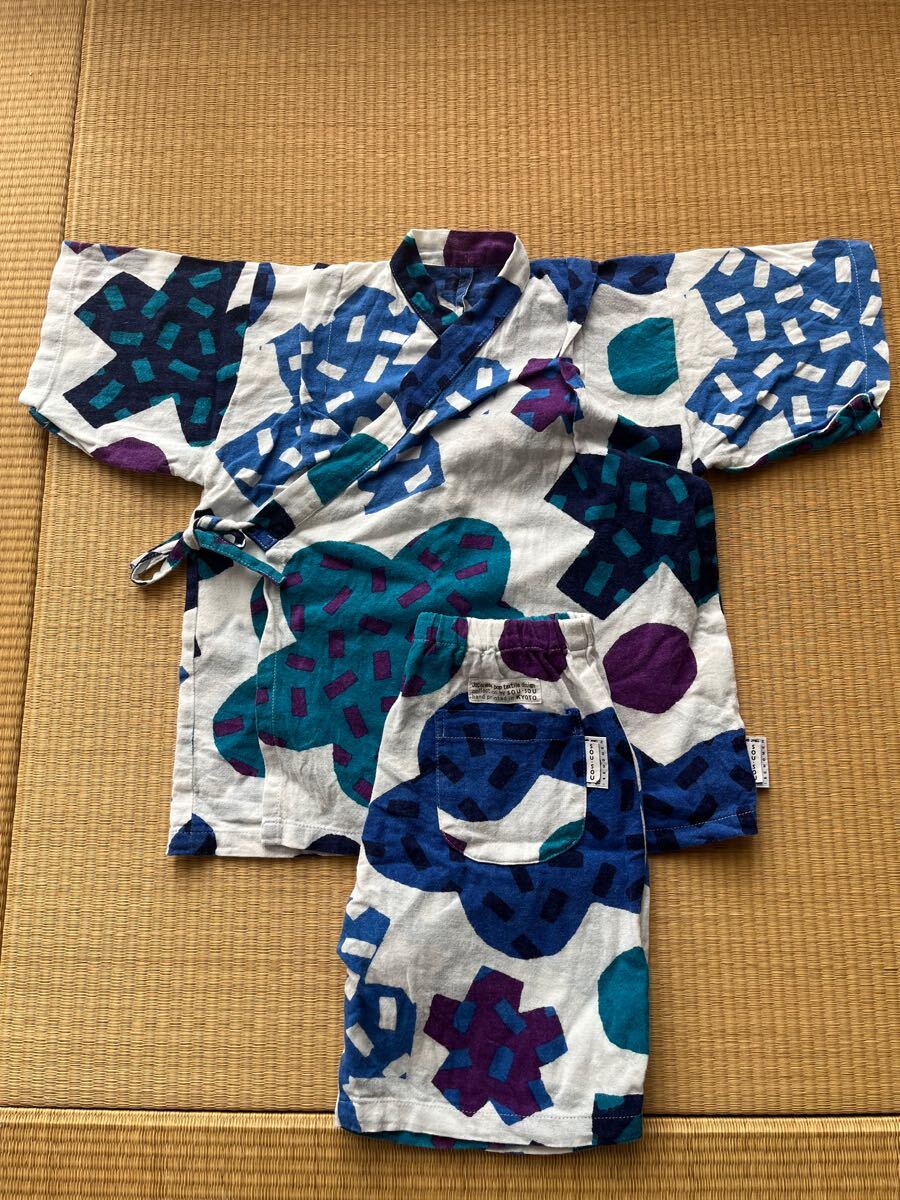SOU-SOU 手刷り甚平 M わらべぎ　こんぺいとう　100センチ