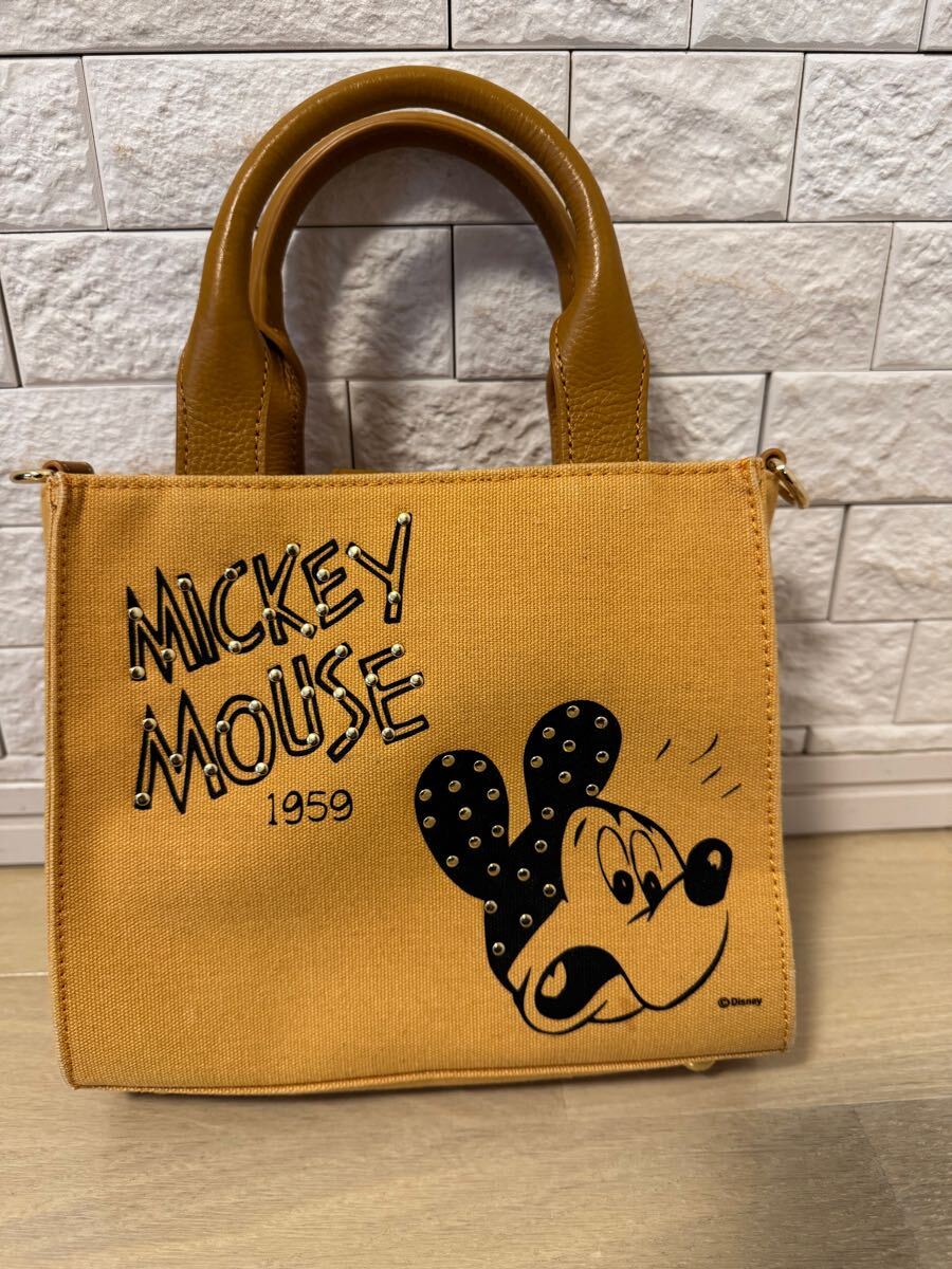 美品 Samantha Thavasa DeluxeDisney ディズニーミッキーマウス サマンサタバササマンサタバサ トートバッグハンドバッグ定価:約40,000円