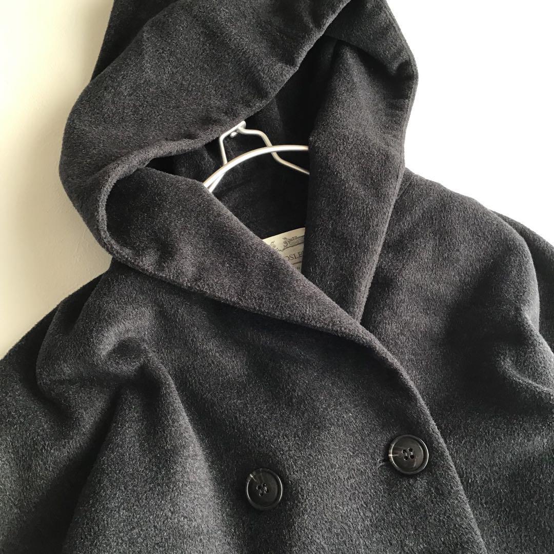 @【F】BEARDSLEY ビアズリー フーテッド コート_画像3