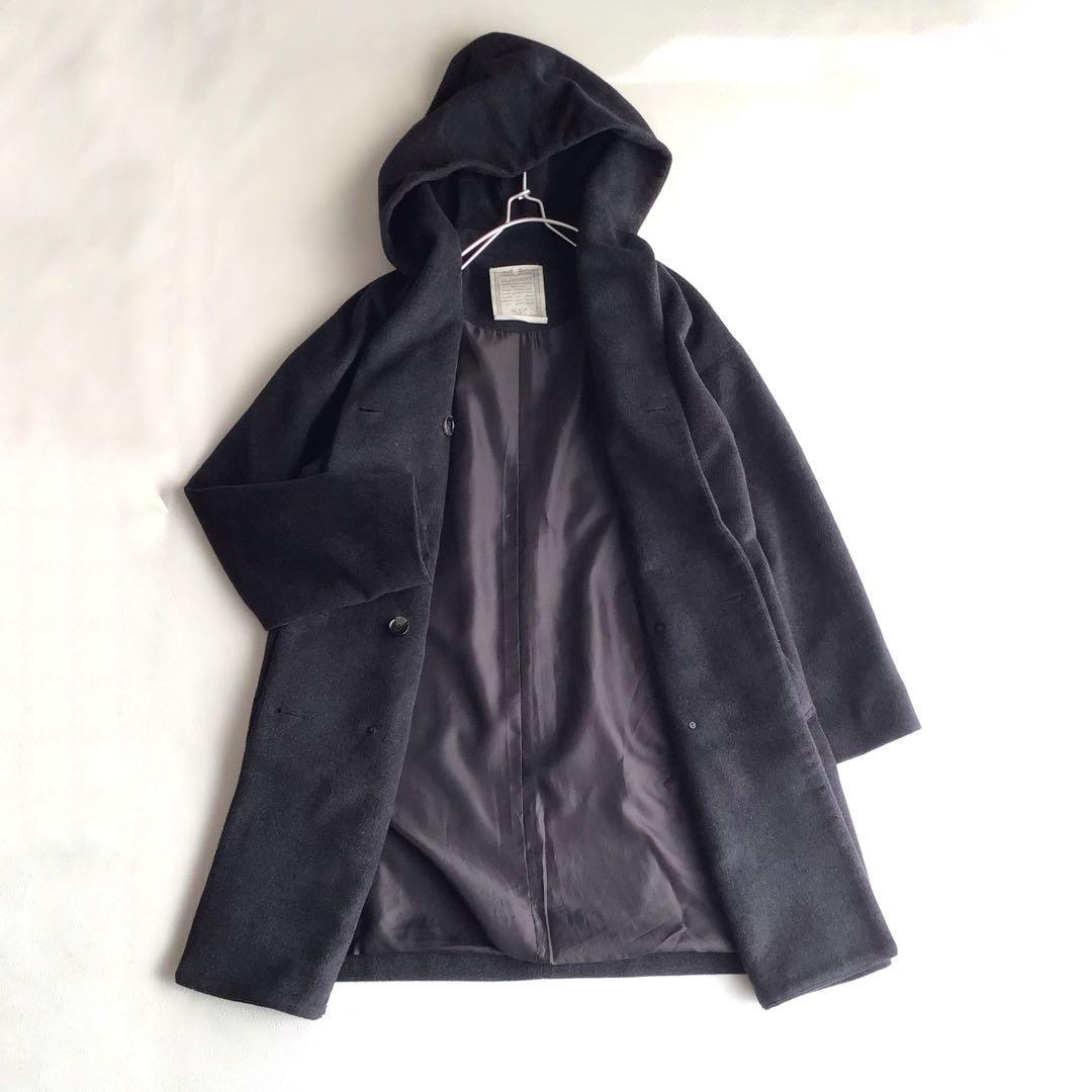 @【F】BEARDSLEY ビアズリー フーテッド コート_画像6