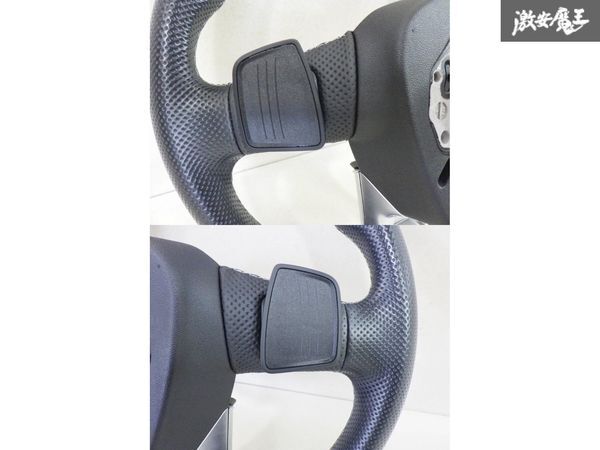 程度良好！！ Audi アウディ 純正 Q5 S-Line S-ライン ステアリング ハンドル パンチングレザー ダブルステッチ パドルシフト 棚20L_画像9