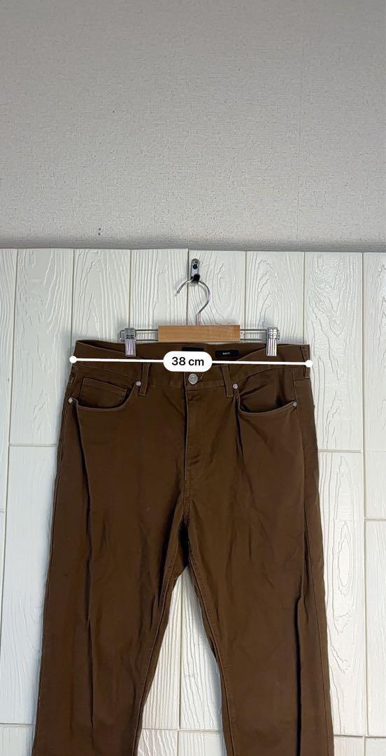 H &M ブラウン チノパン ウエスト38cm_画像2