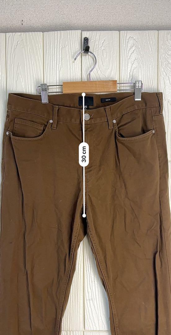 H &M ブラウン チノパン ウエスト38cm_画像3