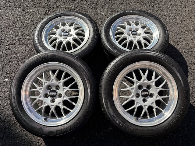 スバル純正OP BBS 鍛造 6.5J-16インチ ET55 PCD100-5穴 205/55R16 ミシュラン レガシィ、インプレッサ などに